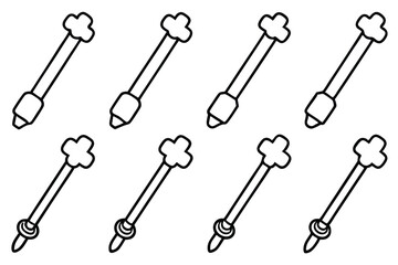 Bone Drills Clinical Use Line Art