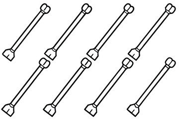 Bone Drills High Speed Line Art