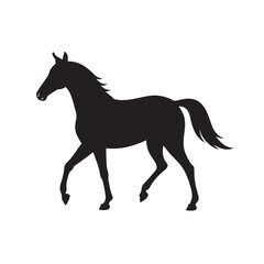 Thoroughbred Horse Black Silhouette Artwork