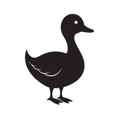 Khaki Campbell Duck Silhouette Illustration Design
