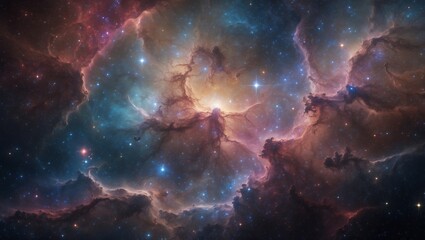 Obraz premium Cosmic symphony of nebulae and celestial artistry