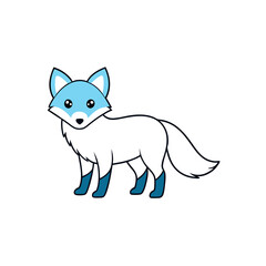Obraz premium Arctic Fox Cartoon vector