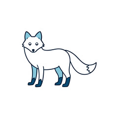 Obraz premium Arctic Fox Cartoon vector