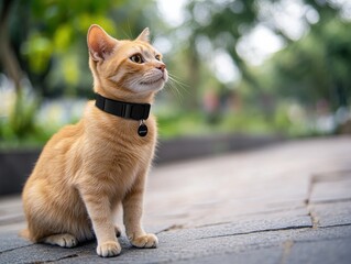 Smart collar tracks pet location, activity, and health, synced with owner's smartphone for monitoring
