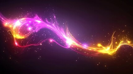 Fototapeta premium Glowing Energy Wave Abstract Art.