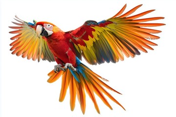 Fototapeta premium Scarlet Macaw in Flight