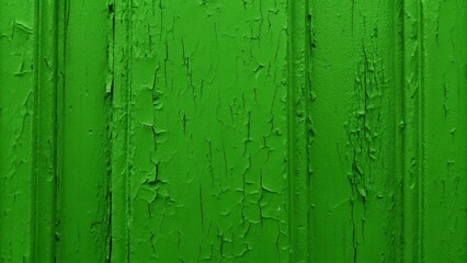 Weathered deep forest green wood surface with cracked and flaking paint texture