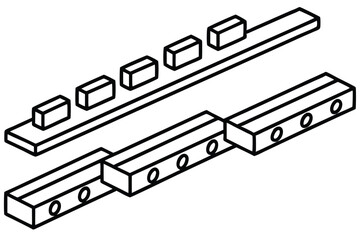 Busbars Industrial Design Line art