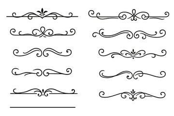 Ornate icon set featuring decorative dividers suitable for various design purposes