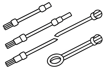 Cable Ties Durable Grip Line Art