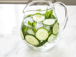 Cucumber and Mint Infused Water