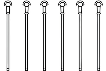 Canes Gentle Curve Line Art