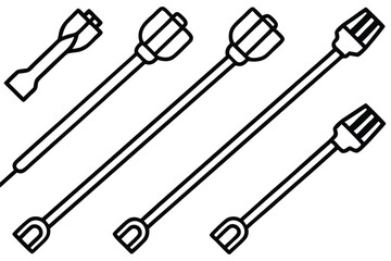 Cable Ties Strong Hold Line Art