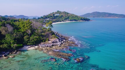 Naklejka premium Phuket Island, Thailand: A Tropical Paradise of Sun, Sand, and Cultural Riches