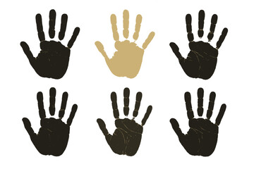 Handprints in various colors depicting diversity and creativity for artistic expression
