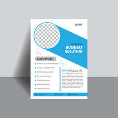 Modern Blue Business Flyer Template – Corporate Service Promotion Design