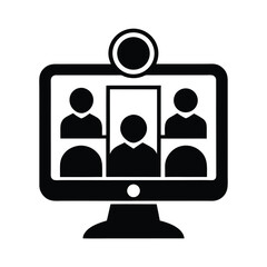 Video Conference Icon Vector Design