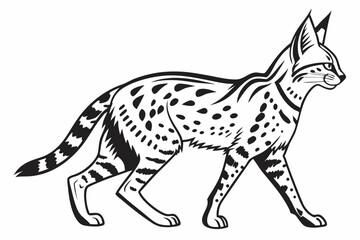 serval sihouette black vector