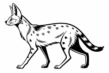 serval sihouette black vector