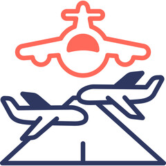 Airport Hub mixed color icon