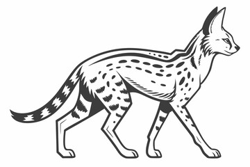 serval sihouette black vector