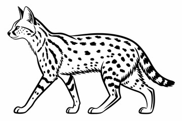 serval sihouette black vector