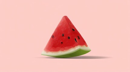 Washing watermelon wedge kitchen sink photo clean space close-up high fidelity