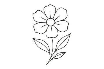 Stylized flower icon set with simple lines and clean design suitable for decoration and graphic projects