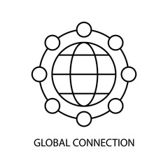 global connection icons  symbol vector elements for infographic web