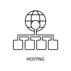 hosting icons  symbol vector elements for infographic web