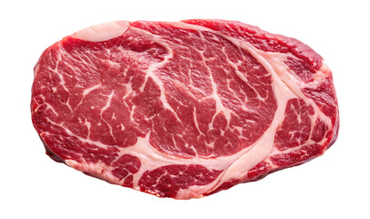 Fototapeta premium Raw ribeye steak, close up view.