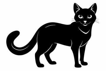 sand cat sihouette black vector