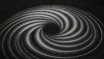Naklejka premium Spiral motion animation digital art abstract representation dark background close-up view visual dynamics for engaging content