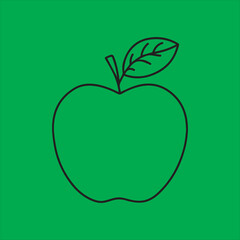 Simple Apple Outline Drawing,Black and White Apple Illustration,Hand Drawn Apple with Leaf,Apple Line Art Design,Minimalist Apple Sketch,Apple Contour Vector Art,Fresh Apple Outline Graphic