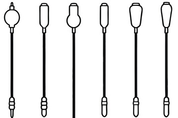 Central line cathete clinical usage Line art