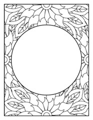Flowers Circle Adult Coloring Pages