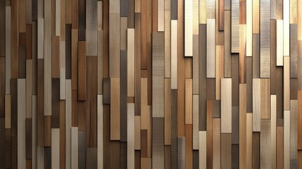 Fototapeta premium Modern Wood Wall Design - Stunning Vertical Wood Panels on wooden background