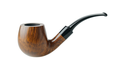 tobacco pipe on transparent background, cutout