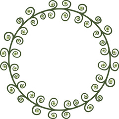 Circular border with schematic floral motifs