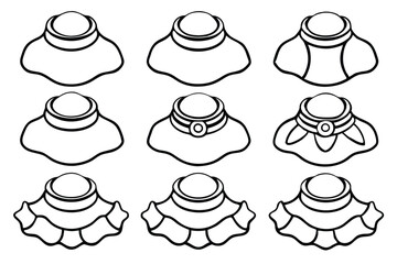 Cervical collars posture support Line art