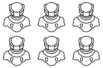 Cervical Collars Pain Management Line Art