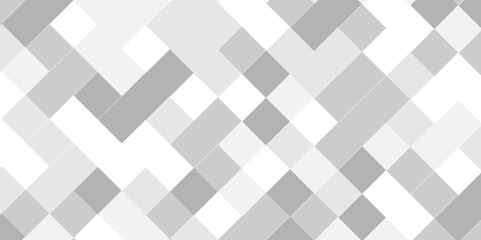 Abstract geometric white and gray background seamless mosaic and low square triangle texture wallpaper. Triangle Vector Abstract Geometric Technology seamless pattern. Geometric Retro tiles design.