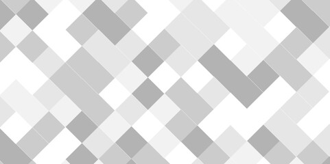 Abstract geometric white and gray background seamless mosaic and low square triangle texture wallpaper. Triangle Vector Abstract Geometric Technology seamless pattern. Geometric Retro tiles design.
