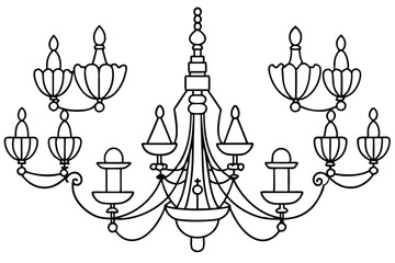Chandeliers Modern Touch Line art