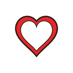 Two shiny red hearts, symbols of love and romance, isolated on white for Valentine's Day design