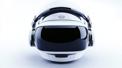 Modern VR technology is depicted through an isolated VR headset on a transparent background cutout