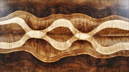 Intricate Wood Carving Design on wooden background