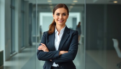 Confident professional woman in modern office
