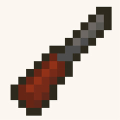 Obraz premium Screwdriver illustration in cartoon pixel art style