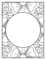 Flowers Circle Adult Coloring Pages